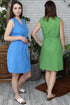 Image 12 of Wrap linen dress with an oversized fit and no sleeves Maya from Baltic Linen